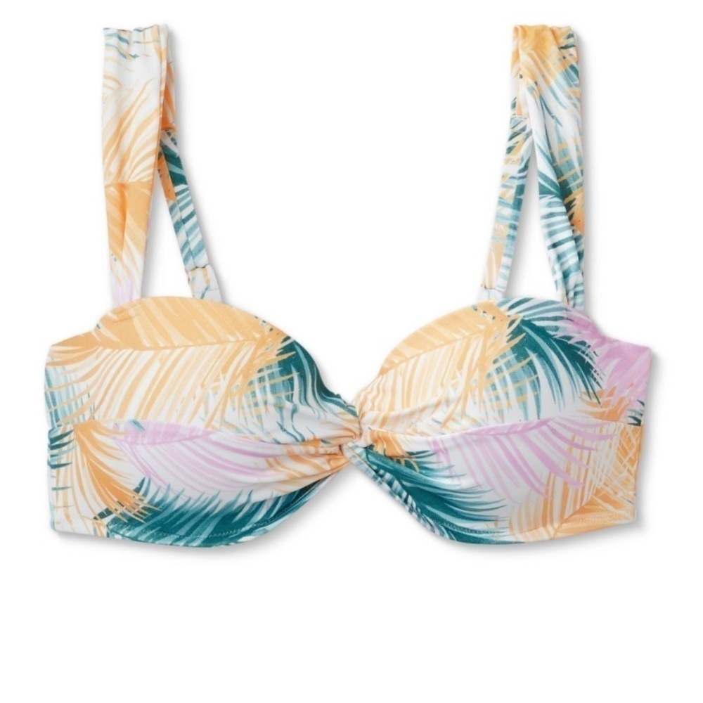 Women's Lightly Lined Twist-Front Bralette Bikini Top
Shade & Shore Palm Print